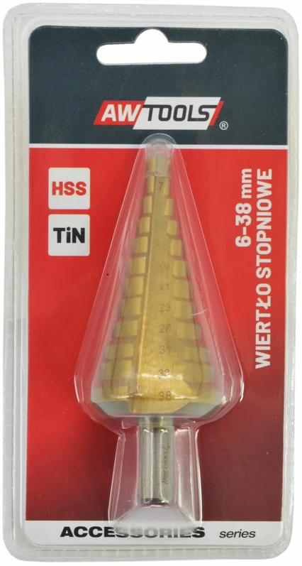 AW-Tools Pakopinis grąžtas AWTools AW40988, HSS; 6-38 mm