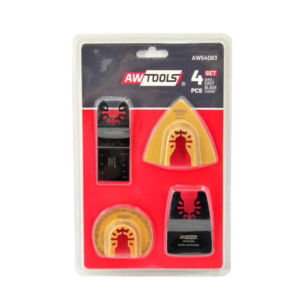 AW-Tools pjūklelių ir antgalių rinkinys 4 vnt.