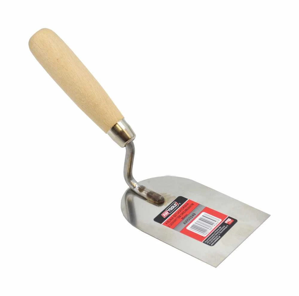 AW-Tools AWTOOLS nerūdijančio plieno nerūdijančio plieno ašmenys STUCK TROOWER 100 mm medinė rankena