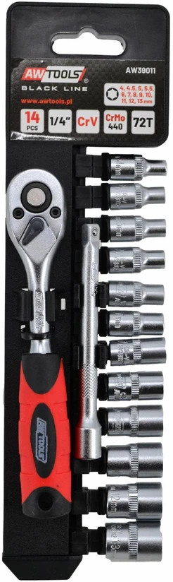 AW-Tools AWTOOLS RAKTŲ RINKINYS 1/4″ 14vnt.