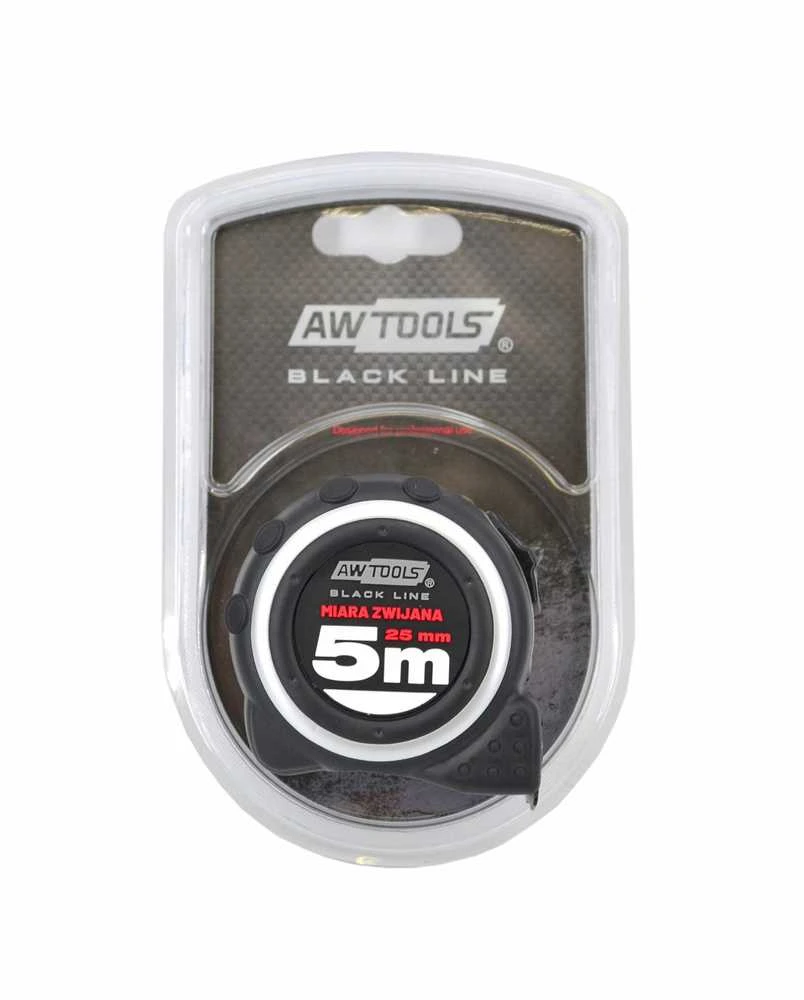 AW-Tools AWTOOLS RULETĖ DVIPUSĖ 5m x 25mm ABS TPR 1-STOP