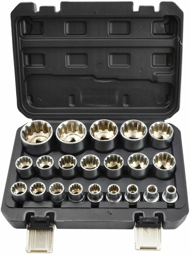 AW-Tools Sukimo galvučių rinkinys AWTools AW38550BL; 1/2''; 8-36 mm; 21 vnt.