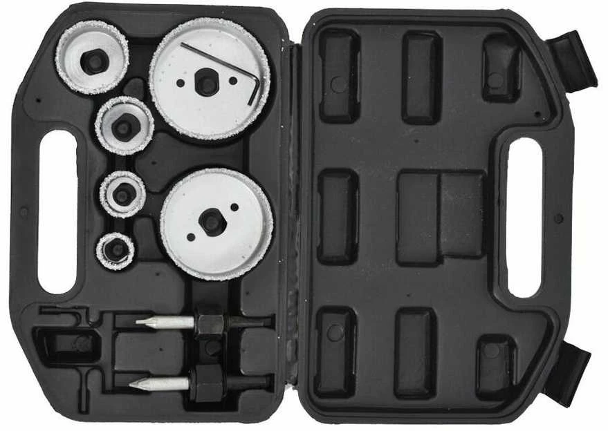 Grąžtas AW-Tools AWTOOLS Rinkinys TONGFRAME ANDARA STIKLINIMUI 9 vnt. 22-73 mm