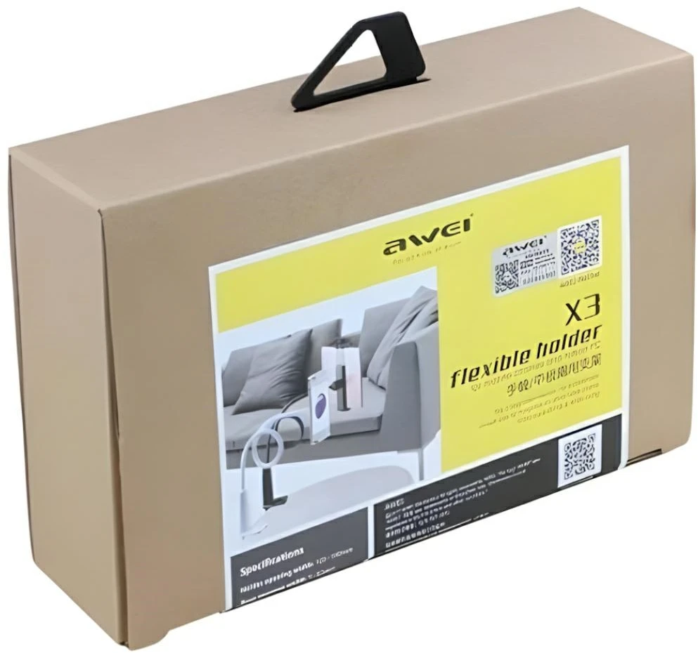 AWEI desk mount X3 4″-10.5″ baltas long arm
