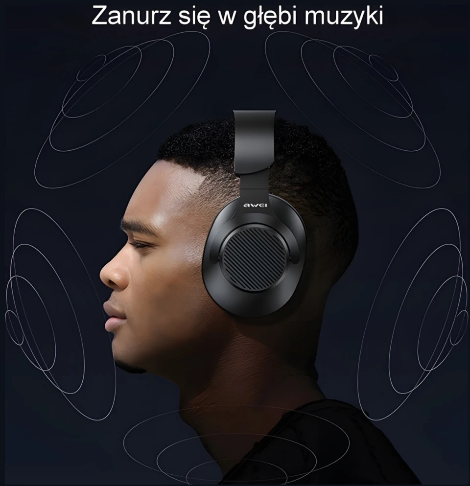 AWEI A997BL Bluetooth Ausinės juodos spalvos