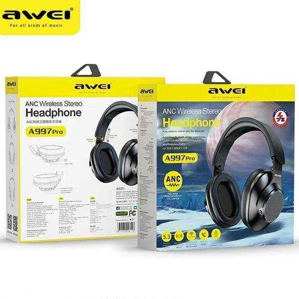 AWEI A997 Pro ANC Bluetooth Ausinės juodos spalvos