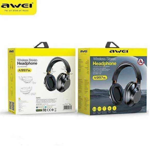 AWEI A997BL Bluetooth Ausinės juodos spalvos