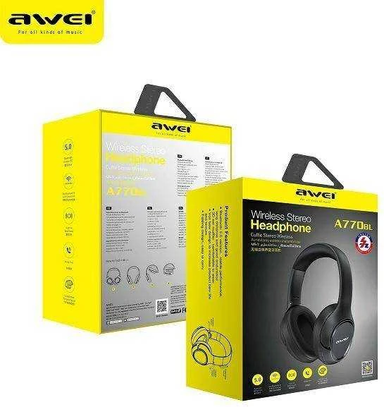 AWEI A770BL Bluetooth Ausinės juodos spalvos