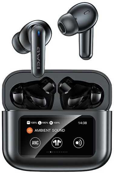 AWEI Bluetooth 5.4 T56 ANCTWS ausinės juodos spalvos