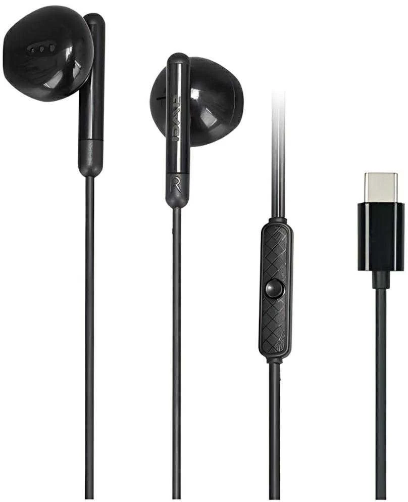AWEI PC-6T juodos laidinės USB-C ausinės