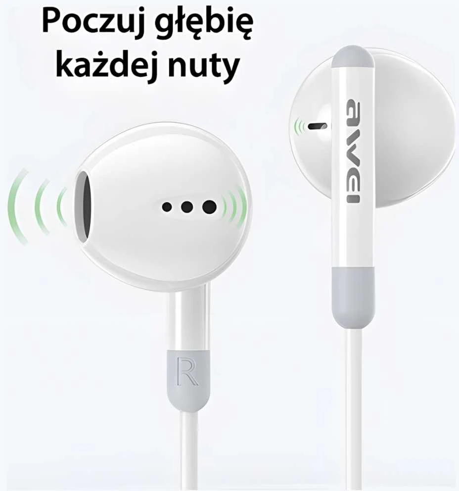 AWEI PC-6T USB stereo ausinės-C juodos spalvos