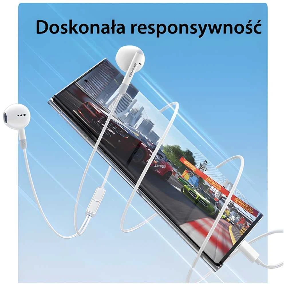AWEI PC-6T USB stereo ausinės-C juodos spalvos