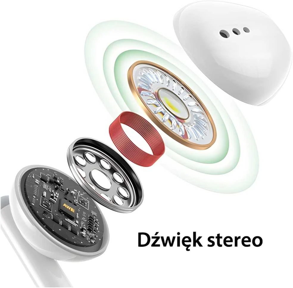 AWEI PC-6T USB stereo ausinės-C juodos spalvos