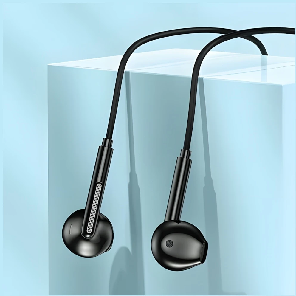 AWEI PC-7T USB-C 1.2m stereo ausinės juodos spalvos