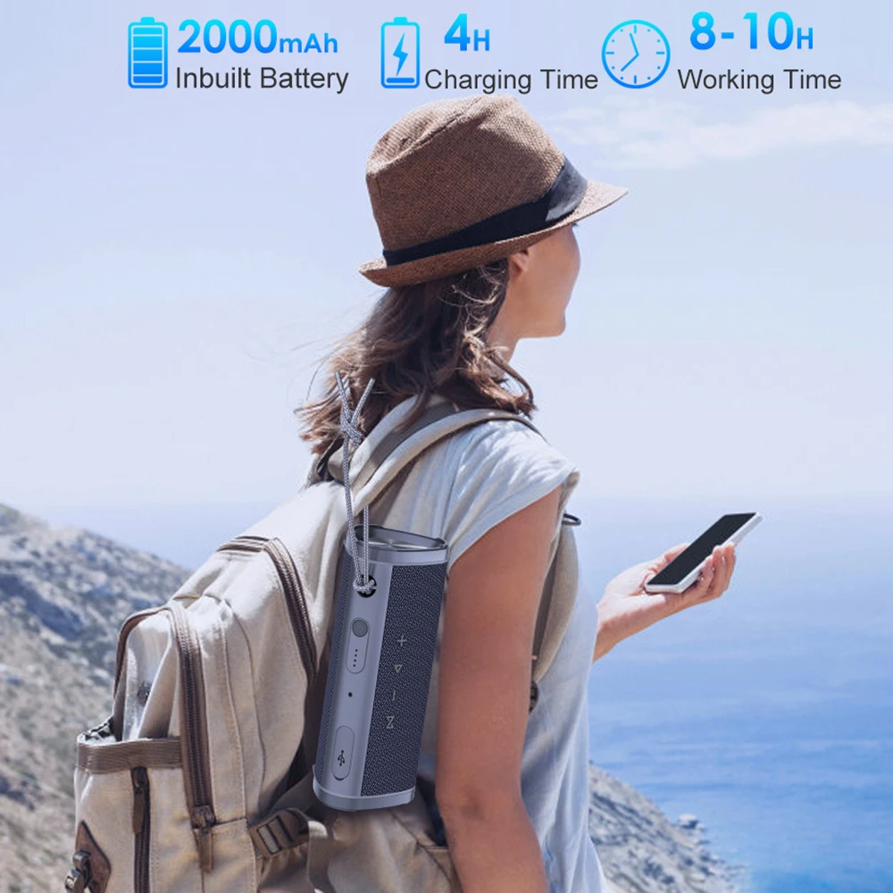 Awei Nešiojama kolonėlė Bluetooth Y331 TWS waterproof IPX6 juodos spalvos