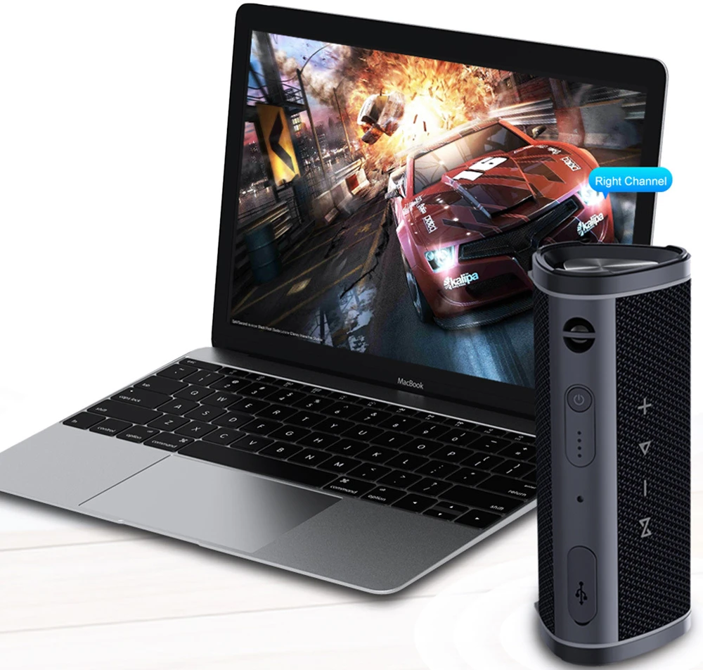 Awei Nešiojama kolonėlė Bluetooth Y331 TWS waterproof IPX6 juodos spalvos