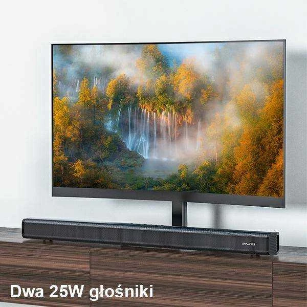 Namų kino sistema AWEI Soundbar Bluetooth Y999 juodos spalvos