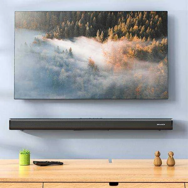 Namų kino sistema AWEI Soundbar Bluetooth Y999 juodos spalvos