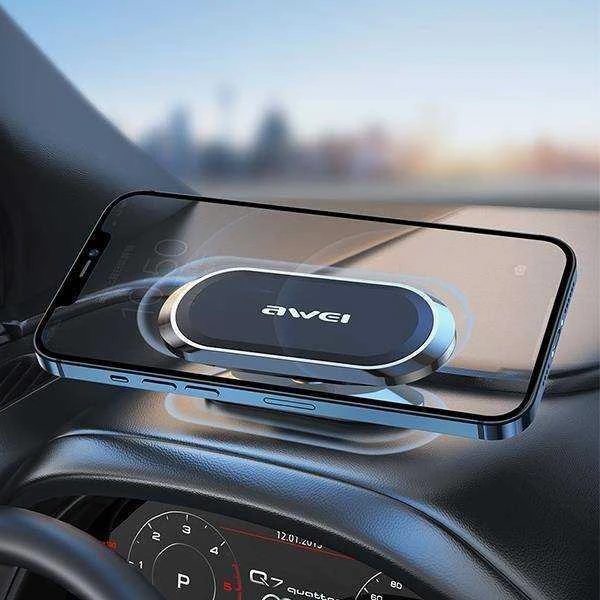 AWEI magnetinis automobilio laikiklis X 20 metaliniam pilkam vairuotojo kabinos laikiklio laikikliui