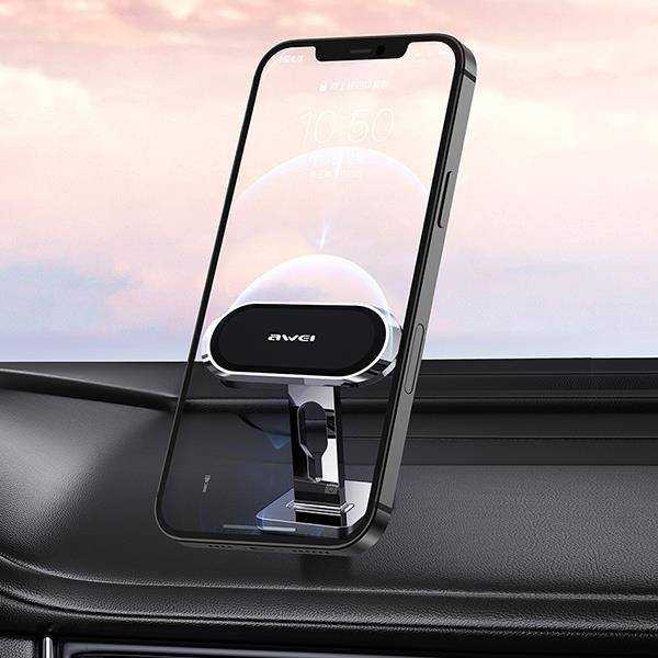 AWEI Cockpit Magnetinis Automobilinis telefono laikiklis (X19) sidabrinės-juodos spalvos