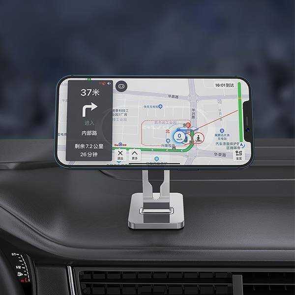 AWEI Cockpit Magnetinis Automobilinis telefono laikiklis (X19) sidabrinės-juodos spalvos