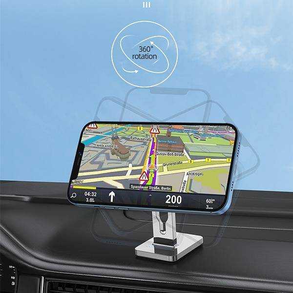 AWEI Cockpit Magnetinis Automobilinis telefono laikiklis (X19) sidabrinės-juodos spalvos