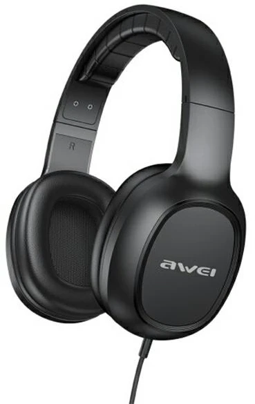 AWEI GM6 on-ear ausinės 3.5mm jack juodos spalvos