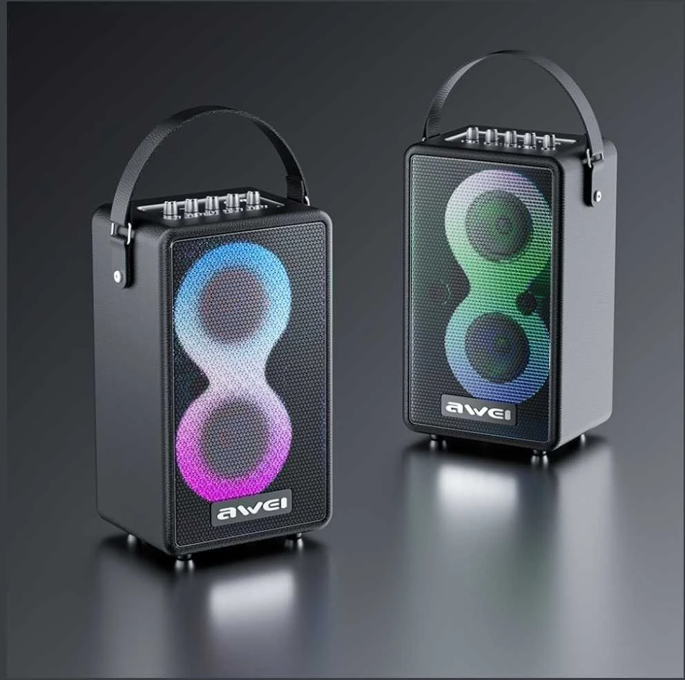 AWEI KA15 Bluetooth 5.3 70W Wireless Speaker juodos spalvos