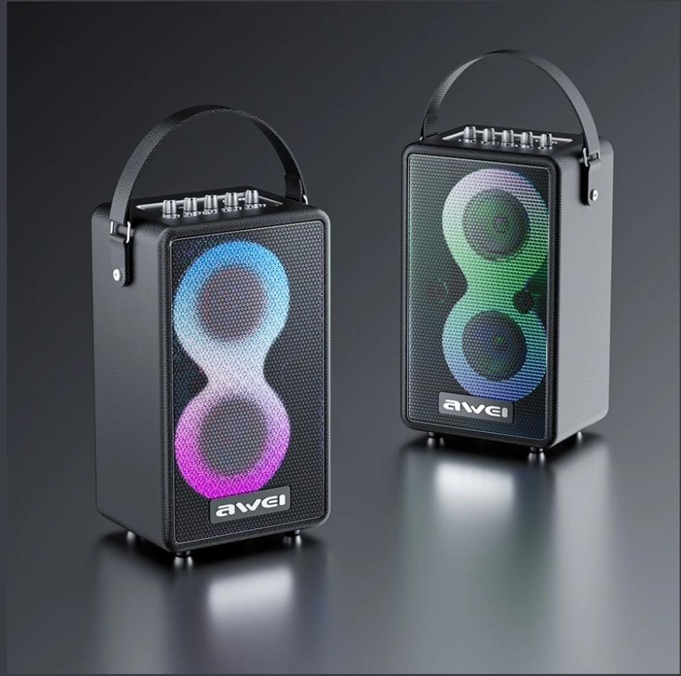 AWEI KA15 Bluetooth 5.3 70W Wireless Speaker juodos spalvos