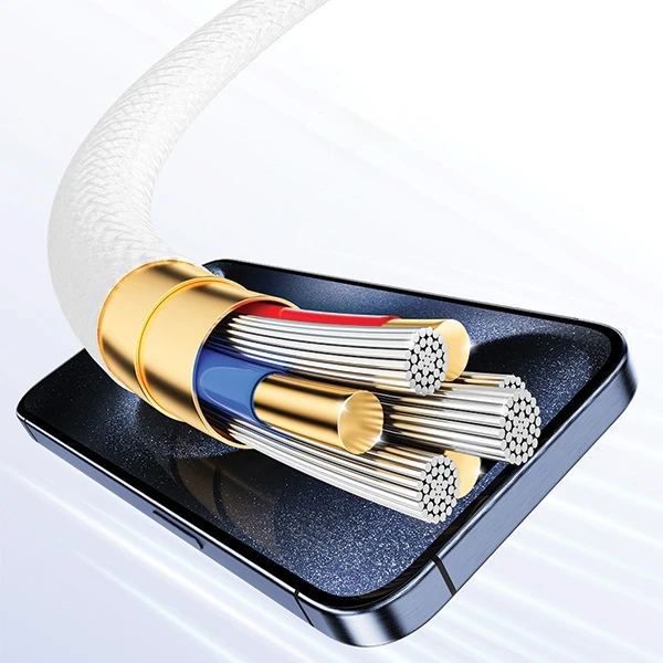 AWEI CL-219T USB-C į USB-C60W juodos spalvos Apple iPhone 15 kabelis