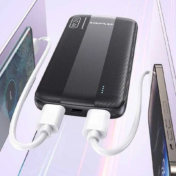 Išorinė baterija Power Bank Awei P20K 5V/2.4A 10000mAh juoda