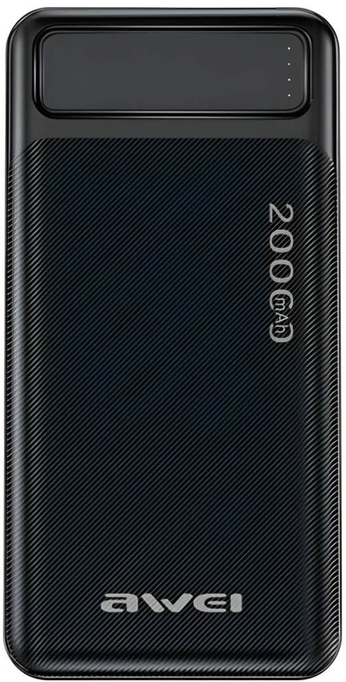 Išorinė baterija Power Bank Awei P6K 5V/2.1A 20000mAh juoda