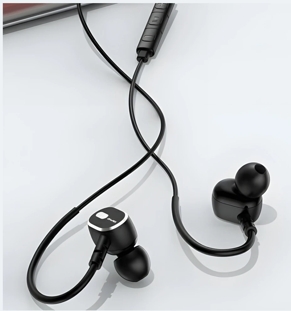 AWEI TC-6 USB stereo ausinės-C juodos spalvos