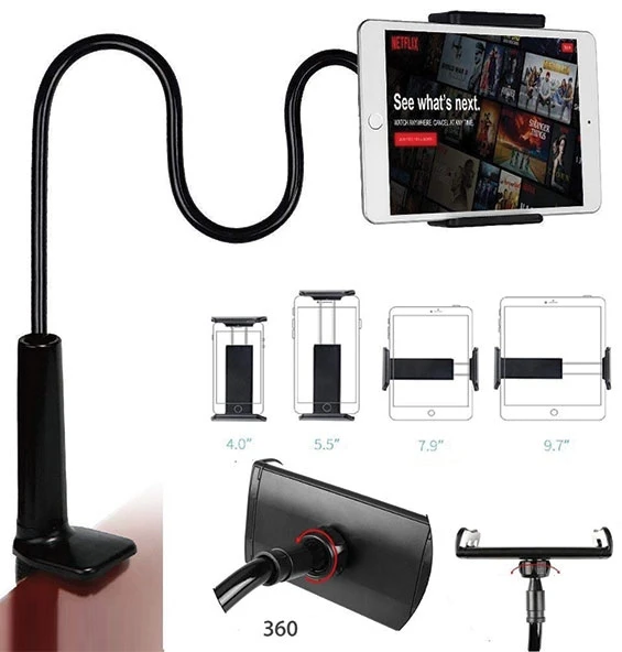 AWEI X3 desk mount 4″-10.5″ juodos spalvos long arm