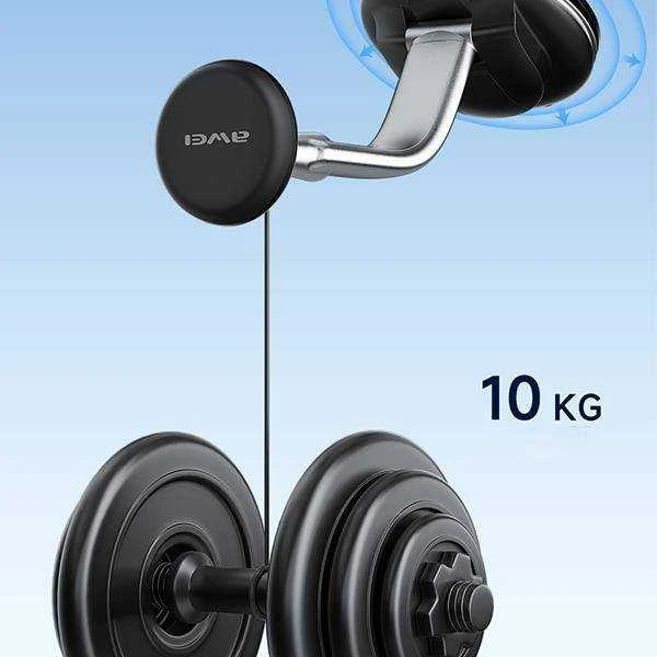 AWEI magnetinis automobilio laikiklis X45 priekiniam stiklui / kabinai, juodas