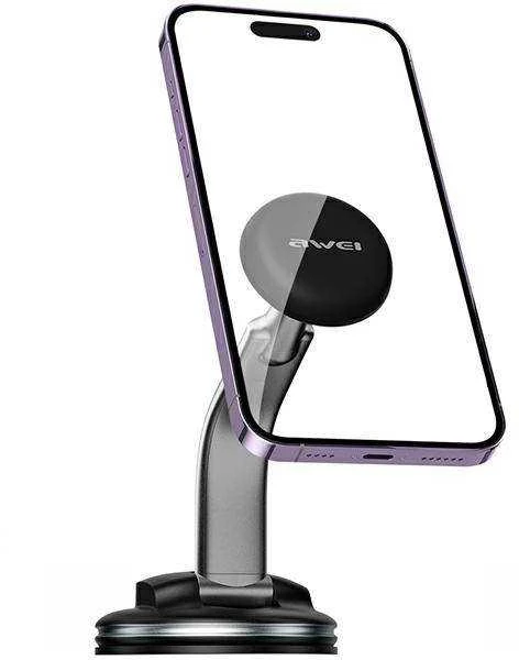 AWEI magnetinis automobilio laikiklis X45 priekiniam stiklui / kabinai, juodas