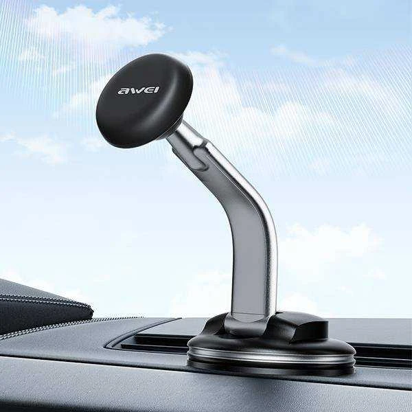 AWEI magnetinis automobilio laikiklis X45 priekiniam stiklui / kabinai, juodas