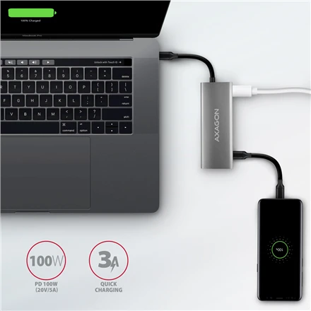 AXAGON | USB-C 10Gbps SPEEDSTER 5in1 šakotuvas (2.0 versija) | HMC-5G2 | HDMI jungtys kiekis: 1