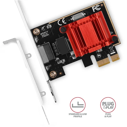 „Axagon PCEE-GIX“ 1 gigabito eterneto prievadas (RJ-45), „Intel i210AT“, PXE