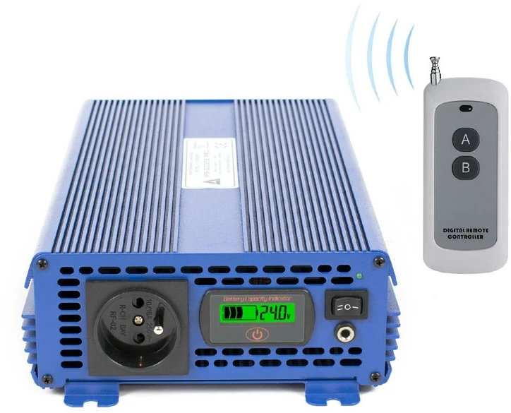 AZO Digital 24 VDC / 230 VAC ECO MODE SINUS IPS-2000S PRO 2000W įtampos keitiklis