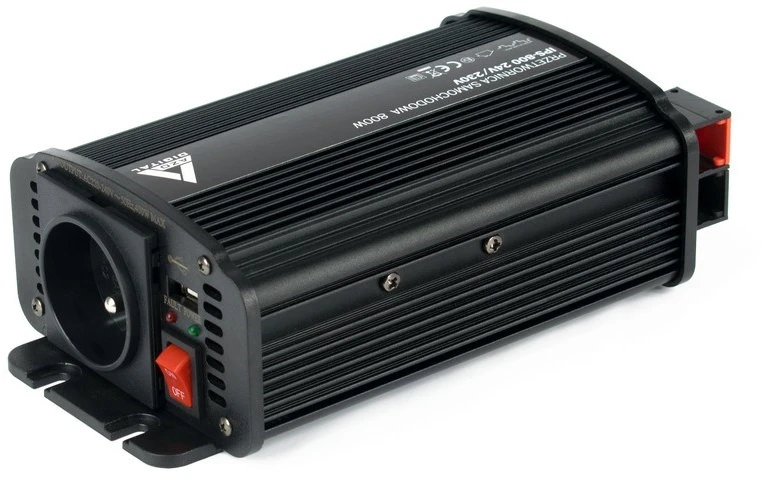 AZO skaitmeninis 24 VDC / 230 VAC automobilinis inverteris IPS-800U 800W