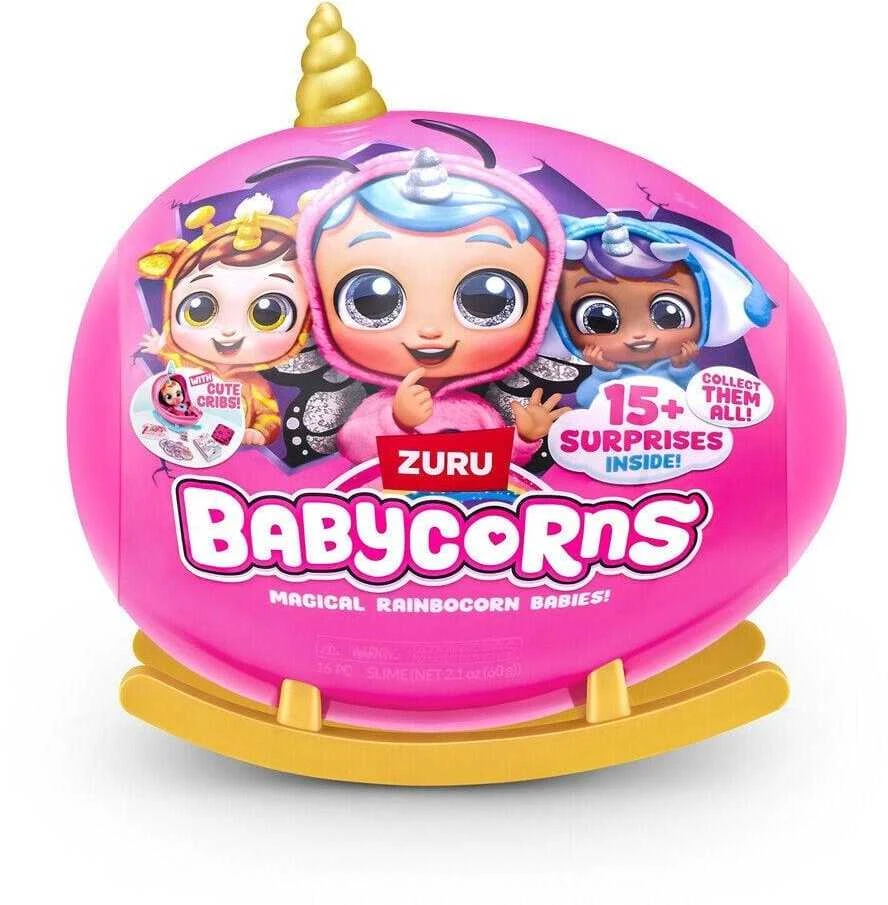 BABYCORNS lėlė su aksesuarais Magical Rainbocorn Babies, 1 serija, asort., 92107