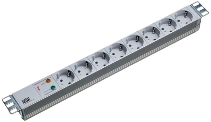 Bachmann BAC Triton RAB-PD-X08-A1 viršįtampių ribotuvas Juoda 8 AC išvestis(ys / čių) 230 V 2 m
