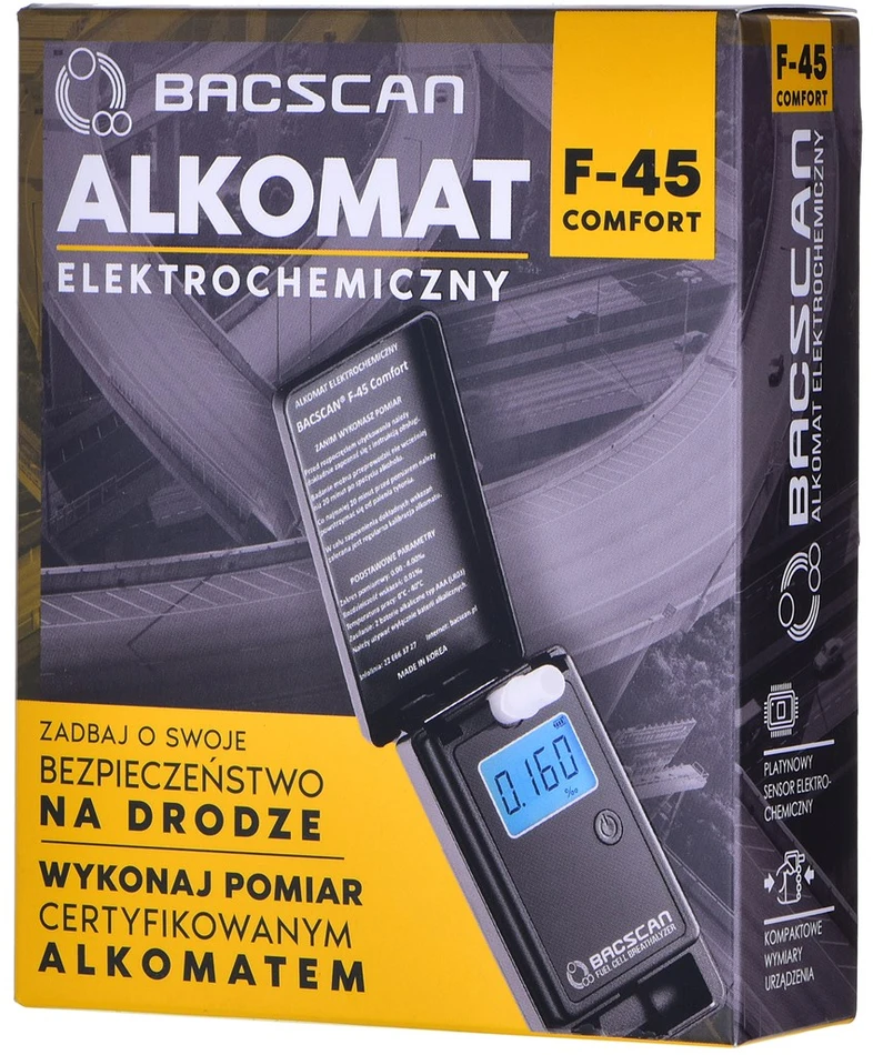 Alkotesteris - Bacscan F-45, Juodas