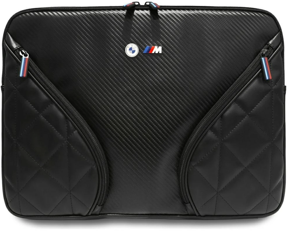 Bag BMW Carbon Pockets & Metal Logo Sleeve 16″ juodos spalvos