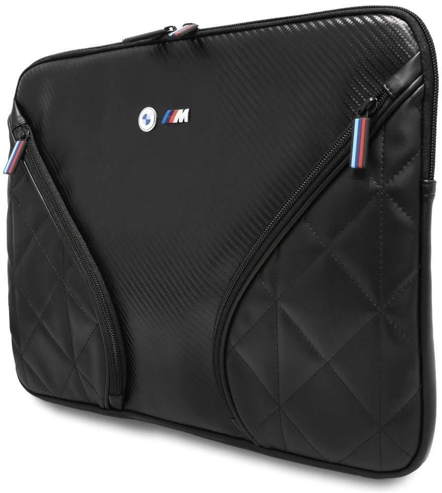 Bag BMW Carbon Pockets & Metal Logo Sleeve 16″ juodos spalvos