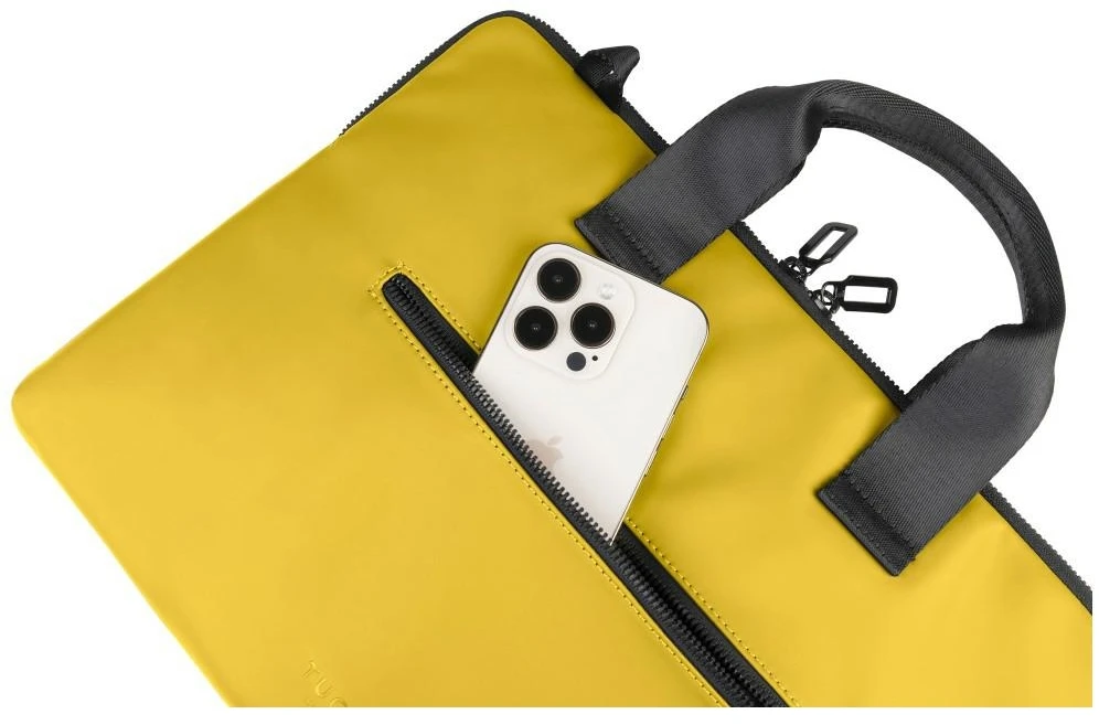 „Tucano Gommo“ nešiojamojo kompiuterio krepšys 14 colių įstrižainės „MacBook“ nešiojamajam kompiuteriui, geltonas