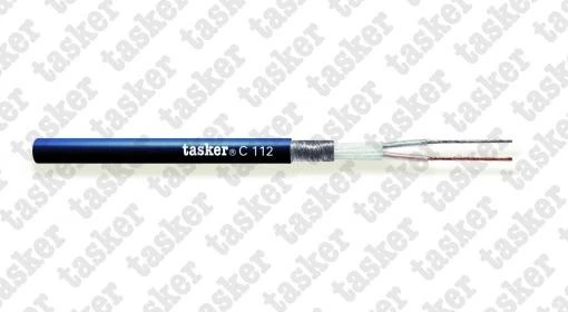 Balansinis mikrofoninis laidas 2×0.35mm², Ø6.3mm, mėlynas, Tasker