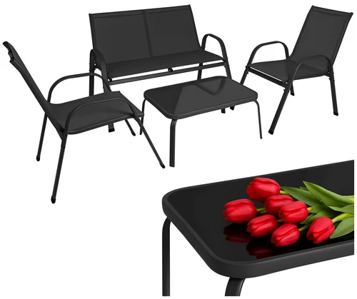 Balcony furniture set - juodas Gardlov