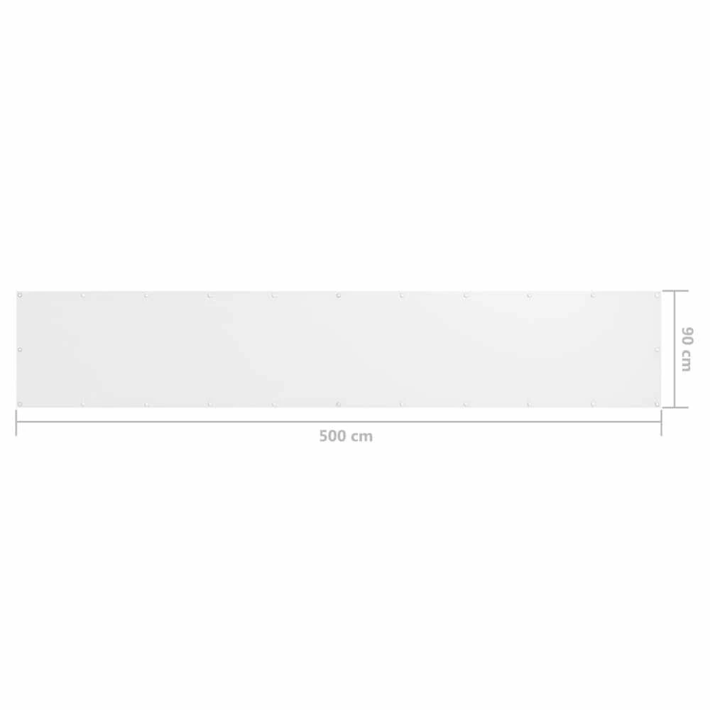 Balkono pertvara, baltos spalvos, 90x500cm, oksfordo audinys